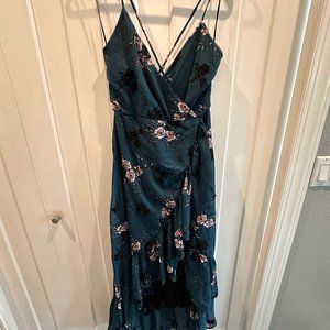 Abbeline Dark Green Floral Dress